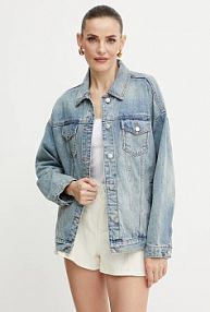 Kurtka jeansowe Armani Exchange  niebieska damska XW000902.AF10