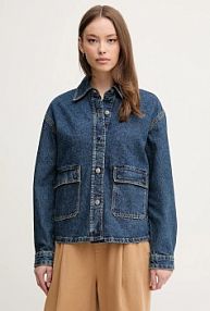 Kurtka jeansowe United Colors of Benetton  niebieska damska 296XDN07R