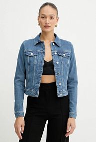 Kurtka jeansowe Guess  niebieska damska W5GN88.D4H7C