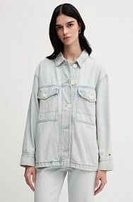 Kurtka jeansowe Tommy Hilfiger  niebieska damska WW0WW44410