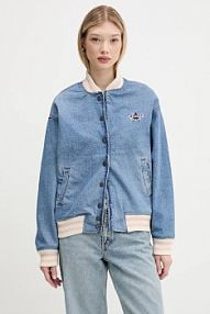 Kurtka jeansowe Guess Jeans  niebieska damska W5GN75.D5M4A