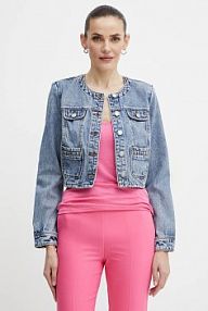 Kurtka jeansowe Morgan  niebieska damska VCHARME