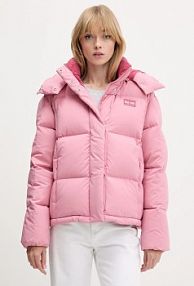 Kurtka puchowa Tommy Jeans  różowa damska DW0DW21623