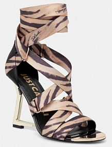 Sandały na obcasie Just Cavalli  beżowe 78RA3S24ZSS70