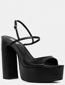 Sandały na obcasie Naked Wolfe  czarne Fire.Black.Le