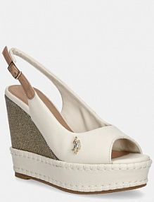 Sandały na obcasie U.S. Polo Assn.  beżowe AYLIN026W.5Y1