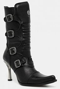 Botki na obcasie New Rock  czarne M.9373N.C1