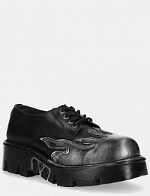 Półbuty sznurowane New Rock  czarne damskie M.1553.C3