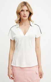 Koszulka polo Liu Jo  beżowa damska TA5183.J4883