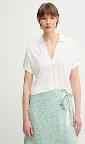 Koszulka polo Tommy Hilfiger  biała damska WW0WW44512