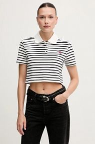 Koszulka polo Tommy Jeans  biała damska DW0DW21363