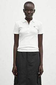 Koszulka polo Lacoste  beżowa damska DF5377