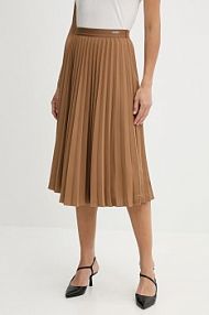 Spódnica midi Tommy Hilfiger  brązowa WW0WW43886