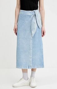 Spódnica midi HUGO  niebieska 50535372