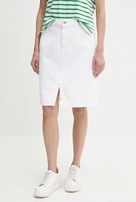 Spódnica mini Tommy Hilfiger  biała WW0WW44391