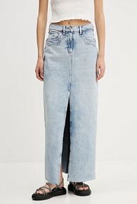 Spódnica maxi Tommy Jeans  niebieska DW0DW21419