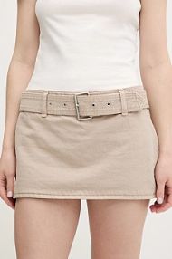 Spódnica mini Abercrombie & Fitch  beżowa KI143.5308.11