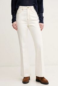 Jeansy Sisley  beżowe damskie 4MCPLE043