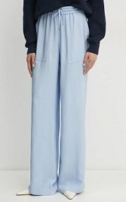 Spodnie eleganckie Boss  niebieskie damskie 50530552