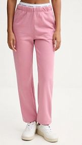 Spodnie dresowe Guess  różowe damskie O5RB01.KCO31