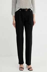 Spodnie eleganckie Versace Jeans Couture  czarne damskie 78HAA111.N035