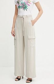 Spodnie eleganckie Guess  beżowe damskie W5GA1T.WDP85