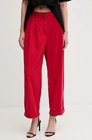 Spodnie eleganckie Tommy Hilfiger  czerwone damskie WW0WW45589