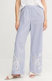 Spodnie eleganckie Tommy Hilfiger  niebieskie damskie WW0WW46108