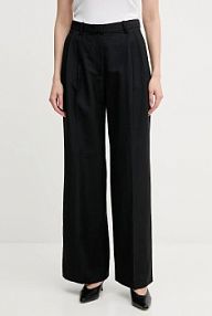 Spodnie eleganckie Tommy Hilfiger  czarne damskie WW0WW45460