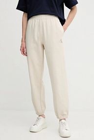 Spodnie dresowe Calvin Klein Jeans  beżowe damskie LV047B235G