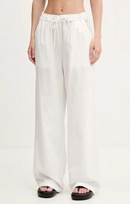 Spodnie eleganckie Tommy Jeans  beżowe damskie DW0DW20352