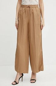 Spodnie eleganckie Karl Lagerfeld  brązowe damskie A2W10016