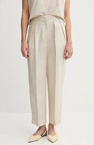 Spodnie eleganckie United Colors of Benetton  beżowe damskie 45BVDF09B