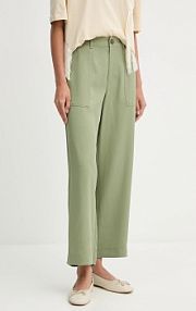 Spodnie eleganckie United Colors of Benetton  zielone damskie 4NPHDF09D