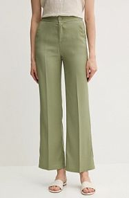 Spodnie eleganckie United Colors of Benetton  zielone damskie 4T91DF099