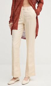 Spodnie eleganckie Sisley  beżowe damskie 4G1WLF06Y