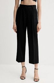 Spodnie eleganckie Sisley  czarne damskie 4AGHLF06R