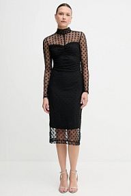 Sukienka midi Sisley  czarna 4S3DLV071