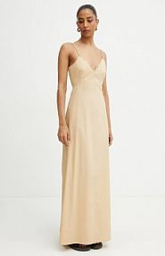 Sukienka maxi PATRIZIA PEPE  beżowa 2A2884.A9B9