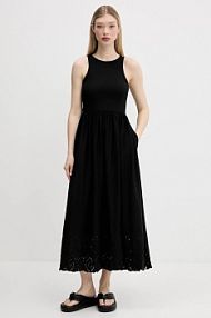 Sukienka midi Desigual  czarna 25SWVK58
