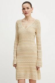 Sukienka mini Guess  beżowa W5GK48.Z3E22