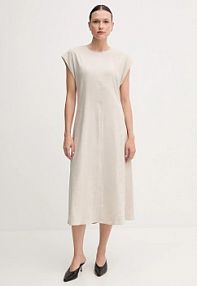 Sukienka midi Calvin Klein  beżowa LV044B041G