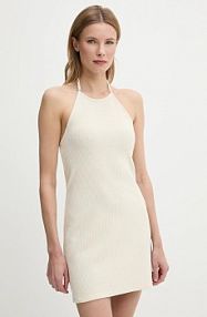 Sukienka mini Calvin Klein Jeans  beżowa J20J225286