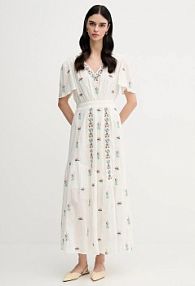 Sukienka maxi La Petite Française  beżowa PFRACHELE