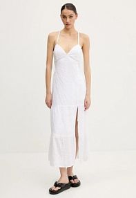 Sukienka midi Hollister Co.  biała KI359.5079.10