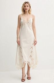 Sukienka maxi Marciano Guess  beżowa 5GGK33.7313A