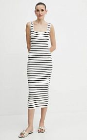 Sukienka midi Morgan  beżowa RMDEBI