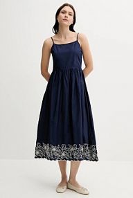 Sukienka midi United Colors of Benetton  granatowa 4KUSDV0B7