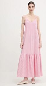 Sukienka maxi United Colors of Benetton  różowa 4SZRDV0B8