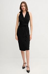 Sukienka midi Sandro Ferrone  czarna S18XBESAY